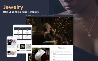 Responsive Jewelry Landing Page Template