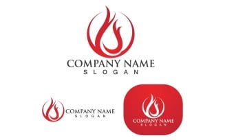 Fire Logo Template Flame Clipart V1