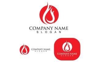 Fire Logo Template Flame Clipart V5