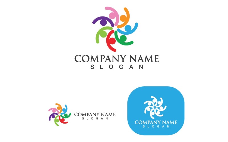 Group People Community Team logo V7 Logo Template