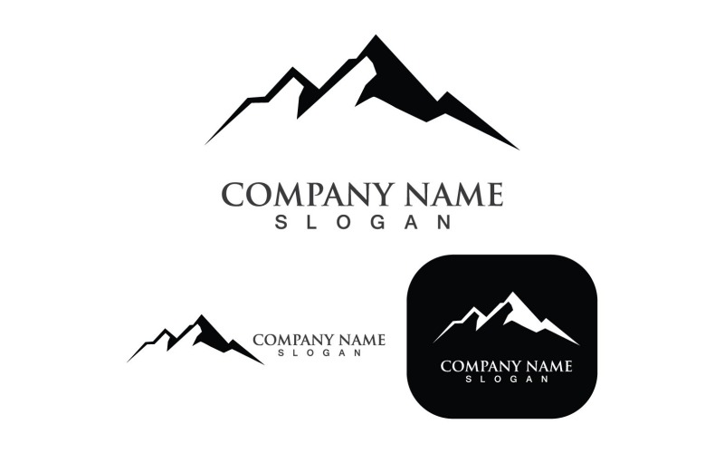 Mountain Logo Vector Illustration Design V15 Logo Template
