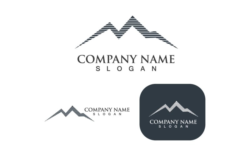 Mountain Logo Vector Illustration Design V18 Logo Template