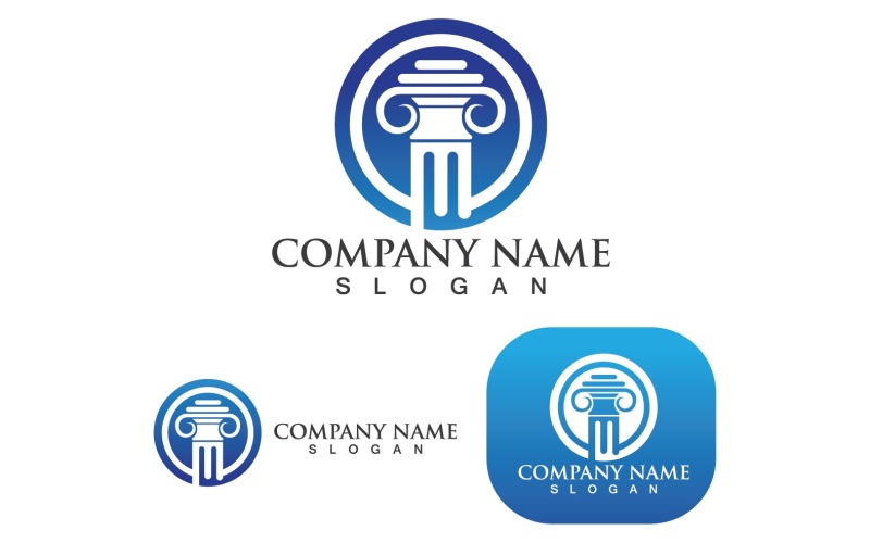 Pillar Logo And Symbol Vector V Logo Template