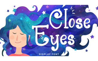 Close Eyes Playful Display Font - Close Eyes Playful Display Font