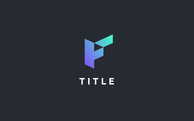 Minimal Diverse F Letterform Shade tech Logo Logo Template