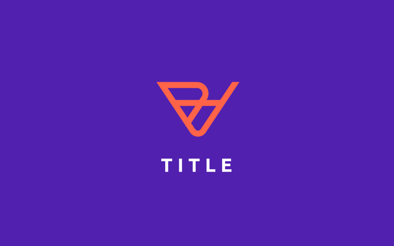 Minimal Diverse V Line Tech Letterform Logo Logo Template