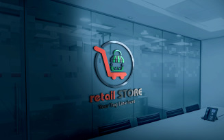 Retail Store Logo Design | Shopping Basket Design | Easy to Edit