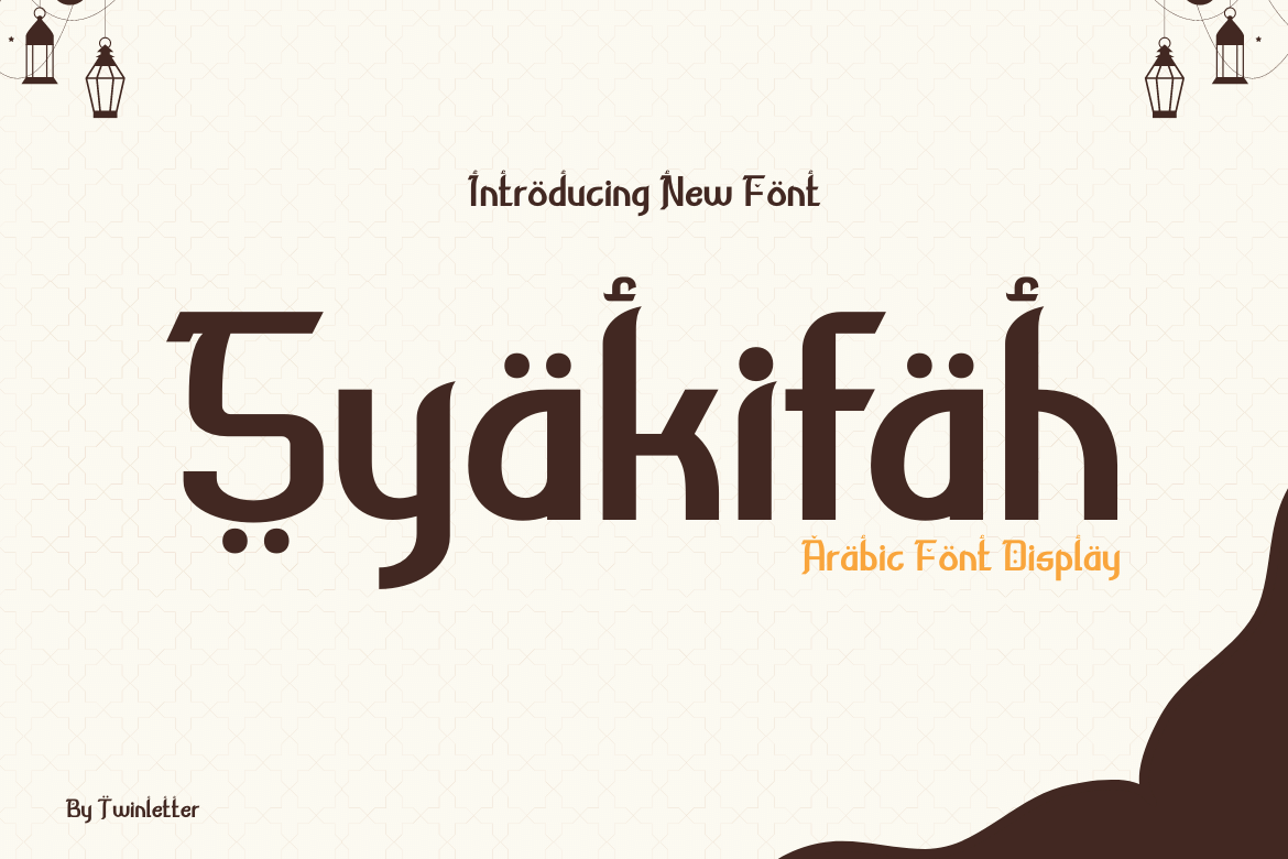 Syakifah, Arabic style font For brands and designers around the world