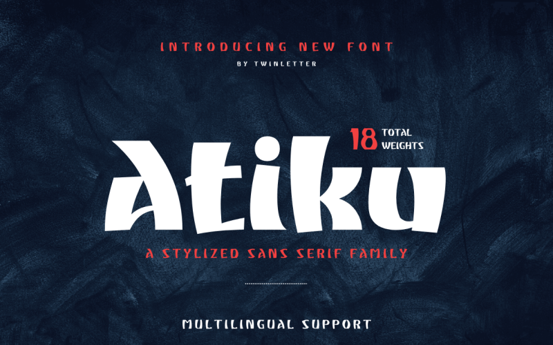 Atiku unique san serif font family Font