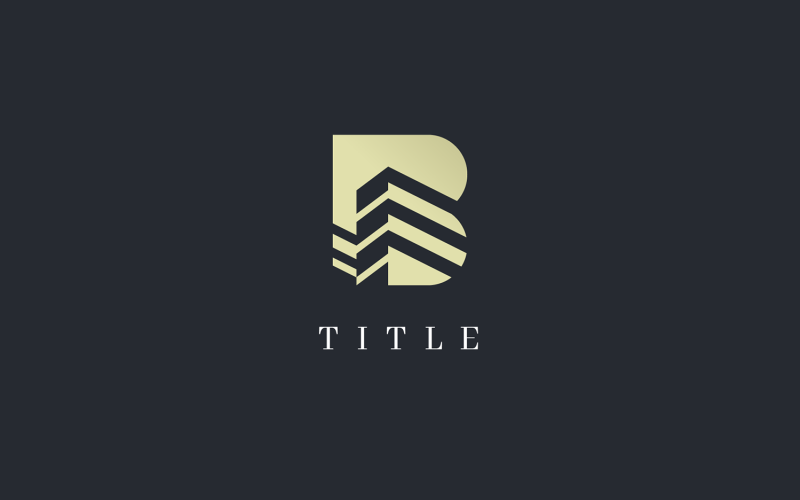 Luxury Modernity B Building Construction Apartment Monogram Logo Logo Template