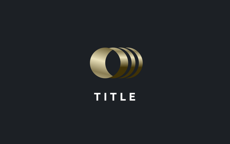 Luxury Modernity Ring OM Financial Golden Logo Logo Template