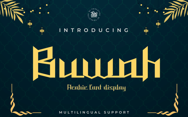 Our Arabic style Buwah font is a modern and luxurious style Font