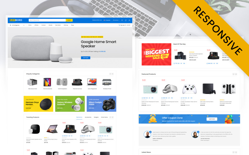 Elecbord - Electronic Super Store OpenCart Responsive Theme OpenCart Template