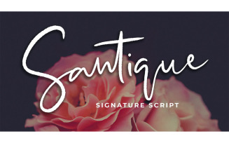Santique Signature Script Font - Santique Signature Script Font