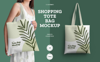 12 Shopping Tote Bag Mockups