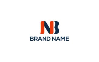 BN letter logo design template