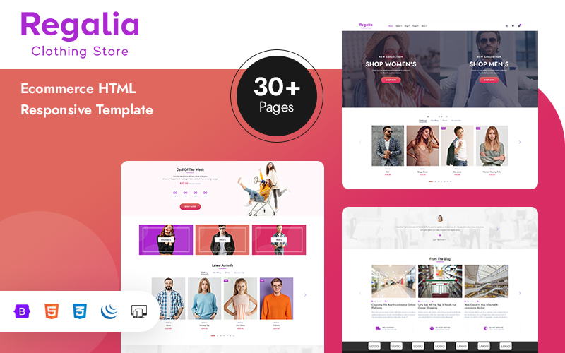 Regalia Clothing - v3 Ecommerce Website template