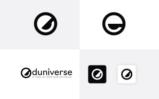 Eduniverse Logo Template in Black & White