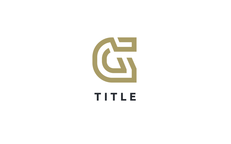 Luxury Iconic Modernity G GG Line Golden Logo Logo Template