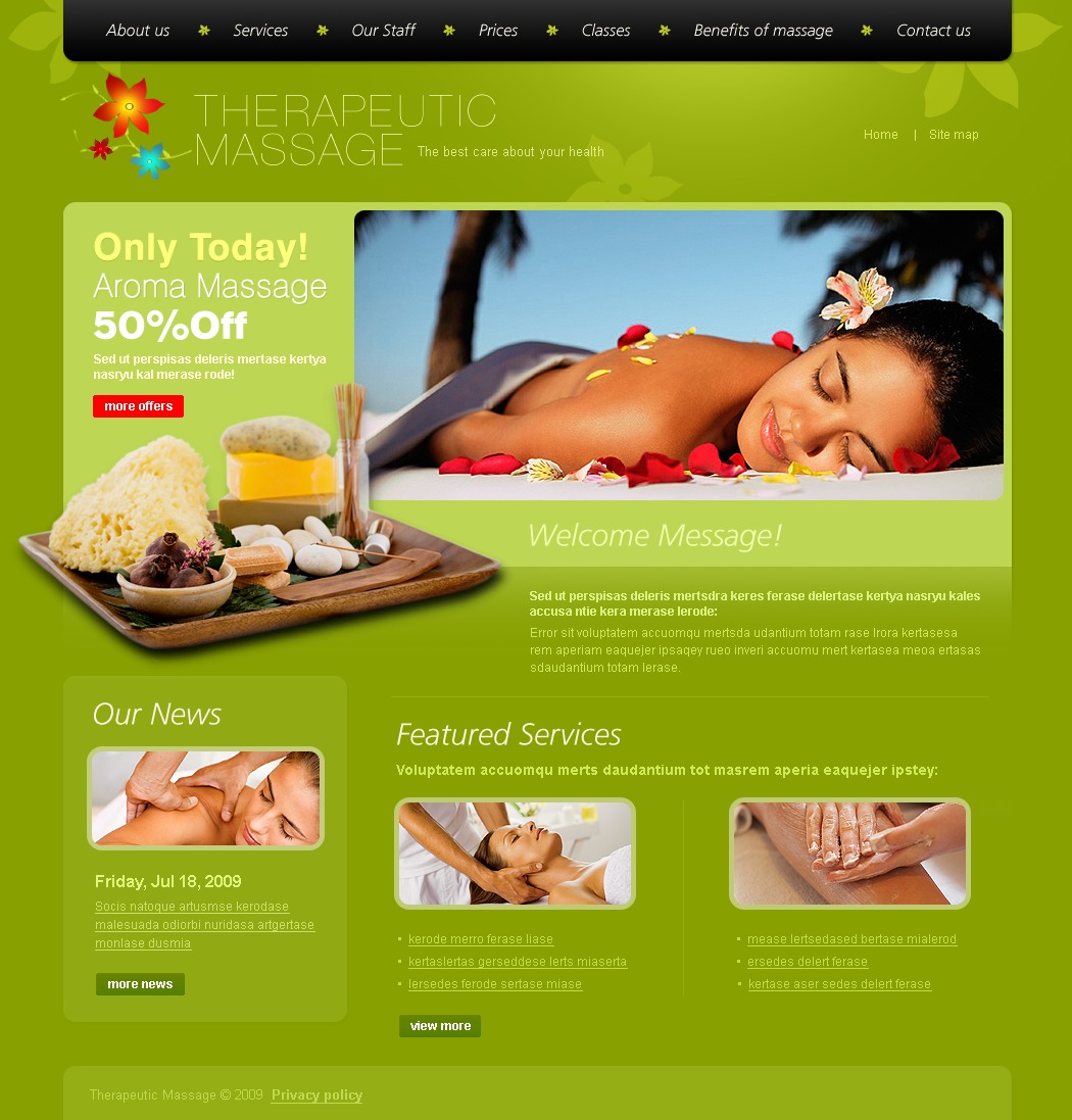 Massage Salon Website Template 24426 8386