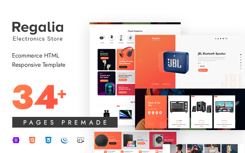 Regalia Electronics Store - eСommerce Website template