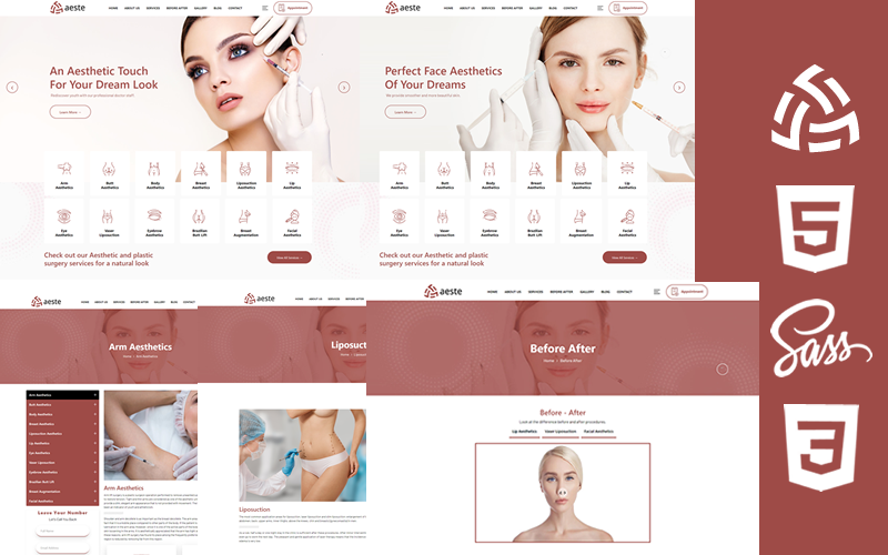 Kit Graphique #244079 Aesthetic Clinic Divers Modles Web - Logo template Preview