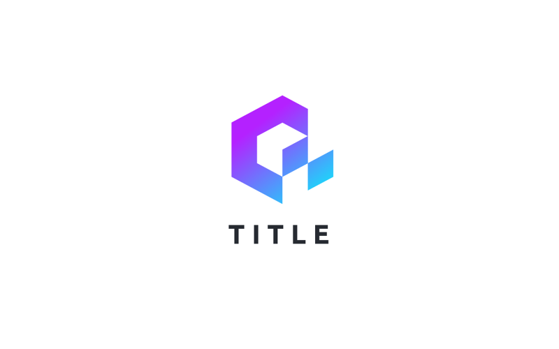 Contemporary Lite Abstract Blockchain Tech Data Crypto Logo Logo Template