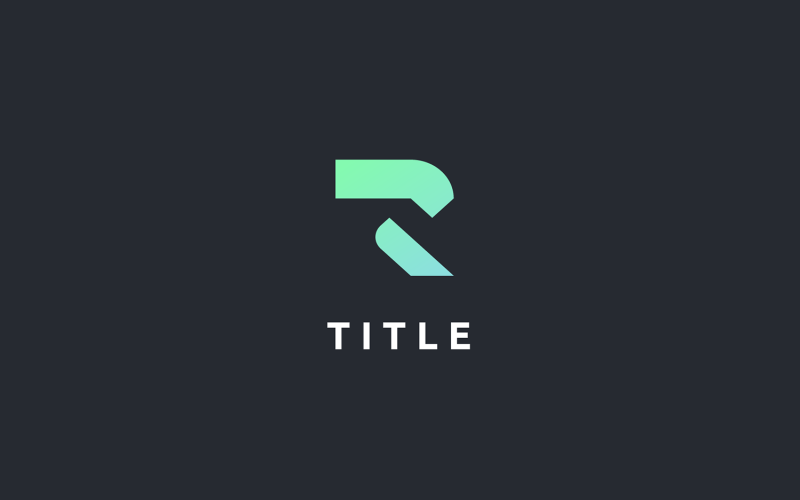 Contemporary Lite Sense R Tech Fintech Data Logo Logo Template