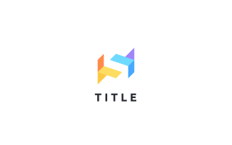 Contemporary Lite Sense S Colorful Monogram Logo