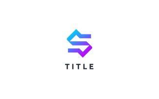 Contemporary Lite Sense S Shade Letterform Logo