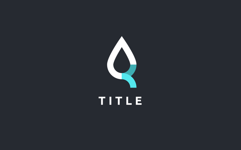 Contemporary Lite Sense Water K Letterform Logo Logo Template