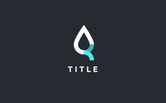Contemporary Lite Sense Water K Letterform Logo