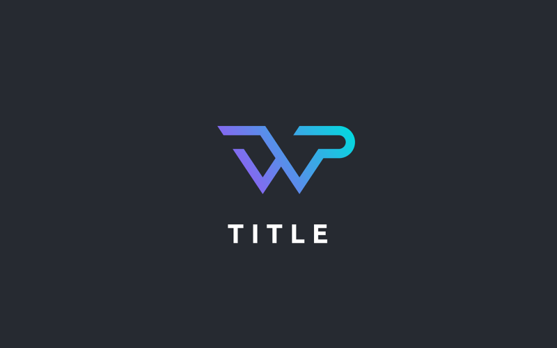 Contemporary Lite Sense WP Monogram Logo Logo Template