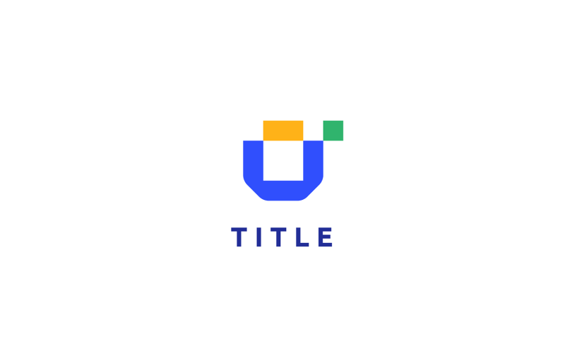 Contemporary Lite UI Tech Data Flat Logo Logo Template