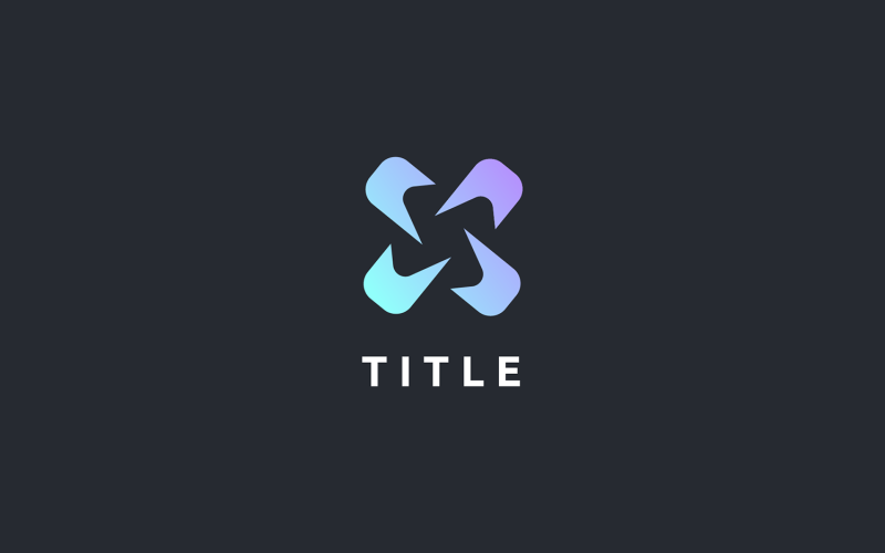 Contemporary Lite X Blockchain Tech Fintech Crypto Logo Logo Template