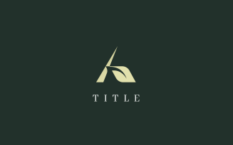Elegant Lite A Leaf Organic Golden Logo
