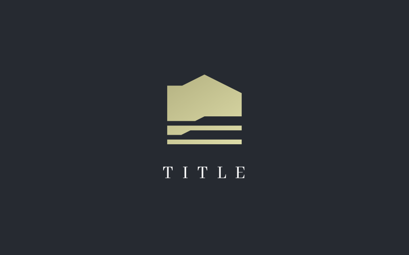 Elegant Lite House Home Construction Abstract Golden Logo Logo Template