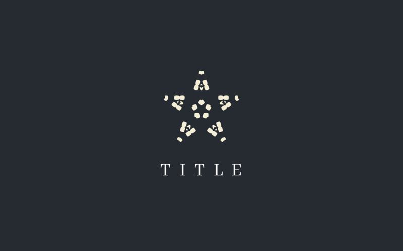 Elegant Lite Star Shade Abstract Golden Logo Logo Template
