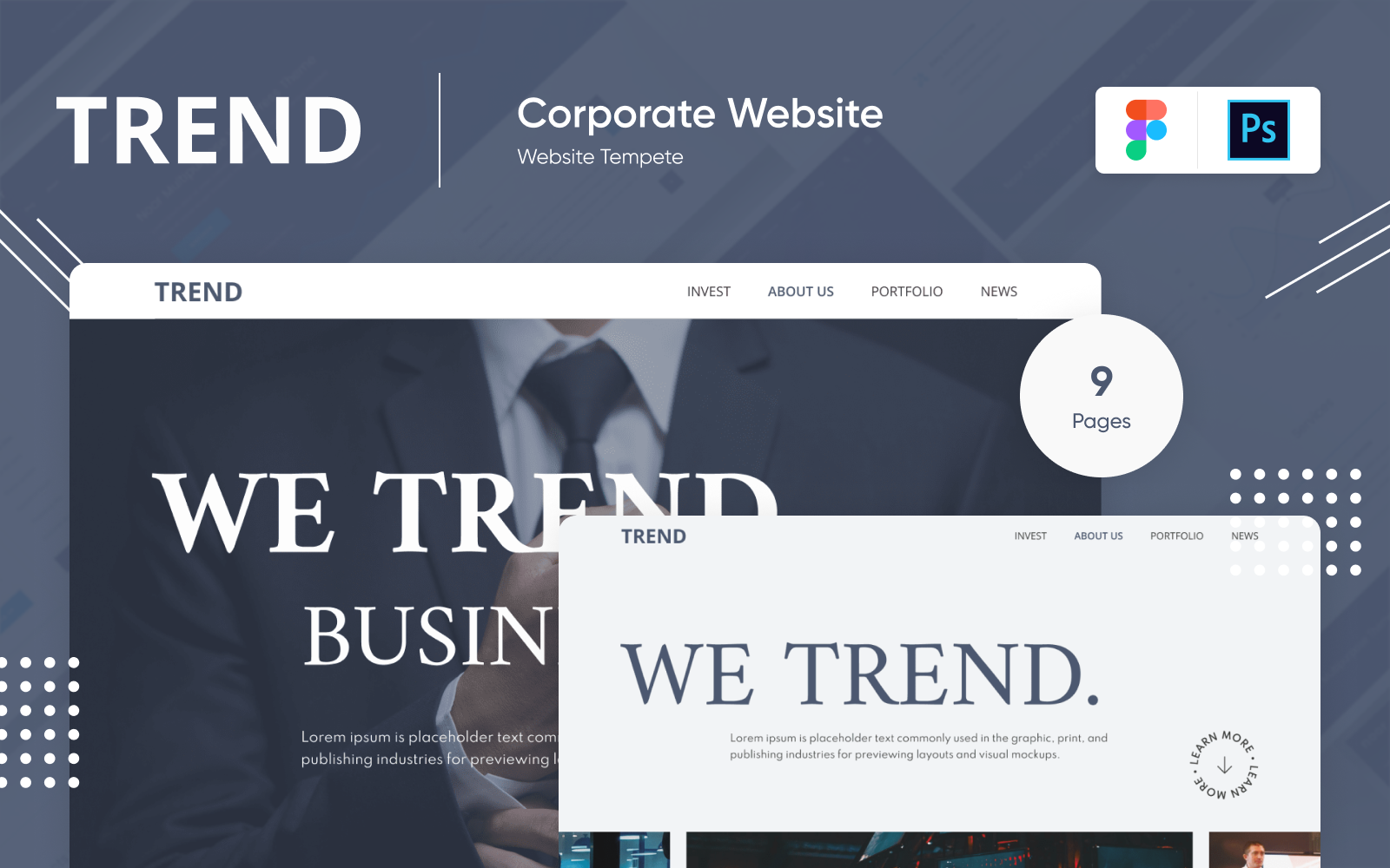 Trend - Minimal Psd Figma Template for Business