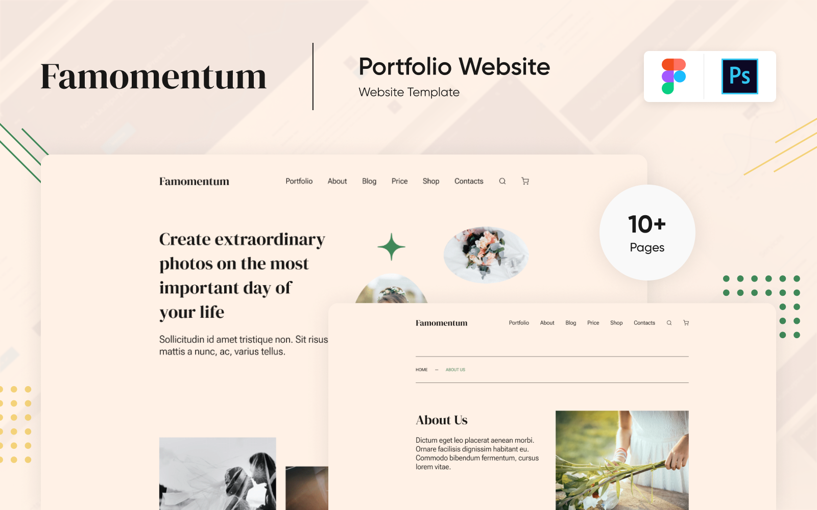 Famomentum Wedding Template PSD Figma