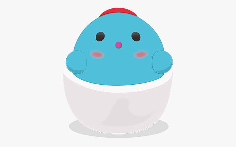 Blue Cute Plush Toy Vector Vector Graphic
