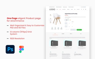 ECOMM - Multipurpose Product Landing Page Figma and PSD Template