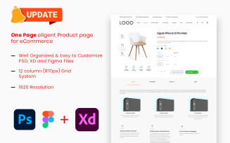 ECOMM – Multipurpose Product Landing Page (Figma, PSD & XD Template)