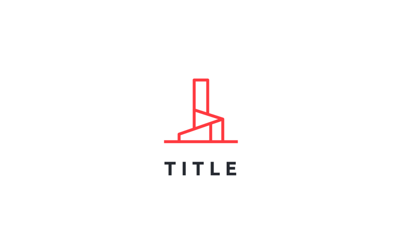 Modern Lite Sense Building Line Monogram Logo Logo Template