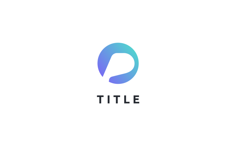 Modern Lite Sense P Shade Tech Fintech Logo Logo Template