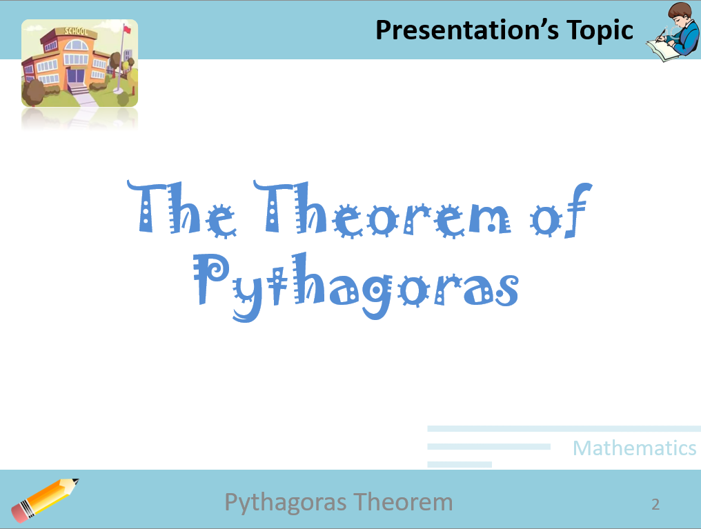 Pythagoras Theorem With Animations Educational PowerPoint Template