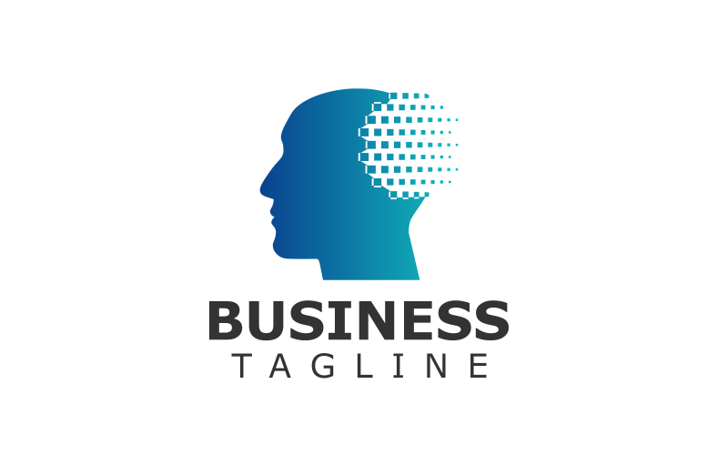 Human Brain Custom Design Logo Template