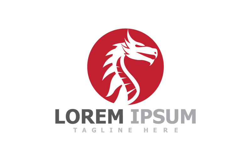 Dragon Head Logo Animal V10 Logo Template