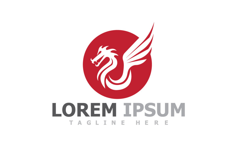 Dragon Head Logo Animal V11 Logo Template