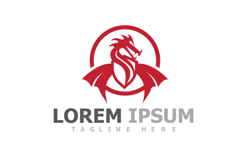 Dragon Head Logo Animal V13 Logo Template